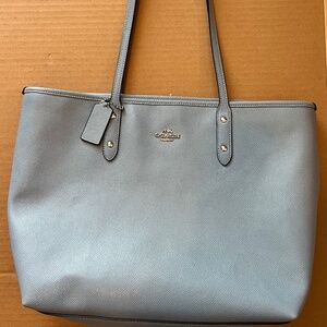 Light Blue Coach Tote